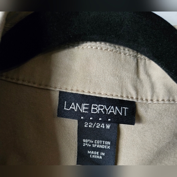 Lane Bryant Utility Safari Style Jacket Tan ¾ Sleeve ~ Plus Size 22/24 - Picture 2 of 5